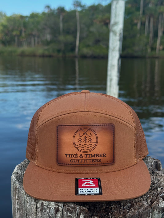 T&T Genuine Leather patch trucker hat