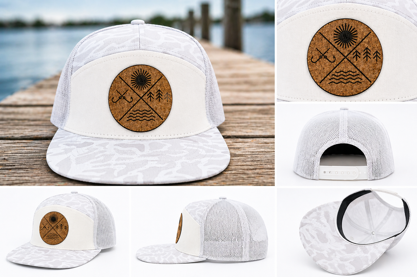Coastal Camo Snapback Hat with Cork Patch – Tide & Timber Outfitters®
