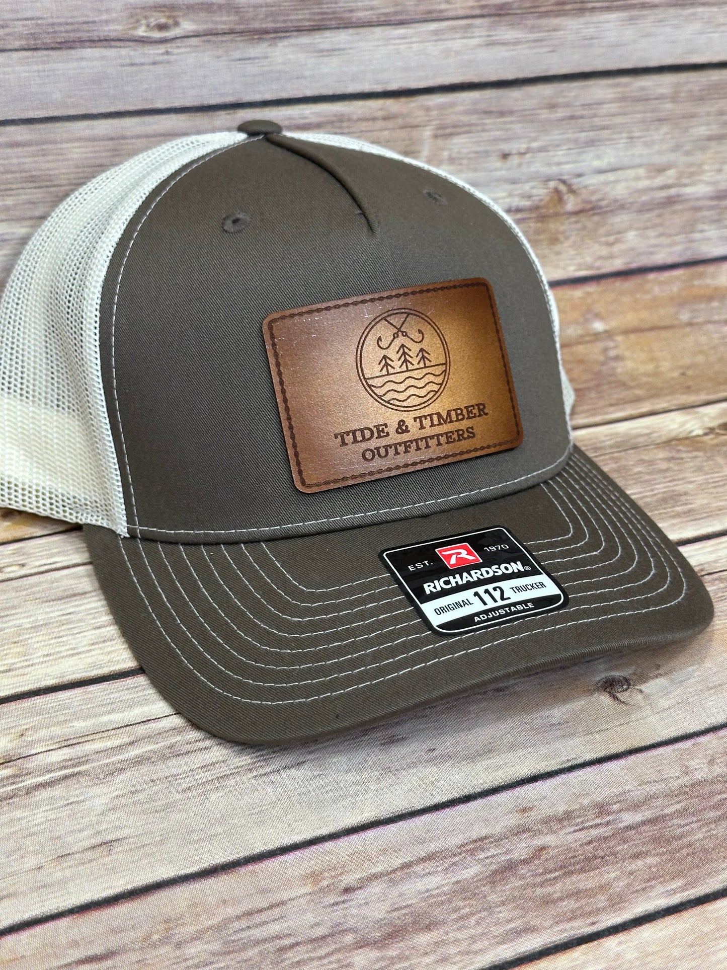 Chocolate Chip/Birch T&T logo trucker hat