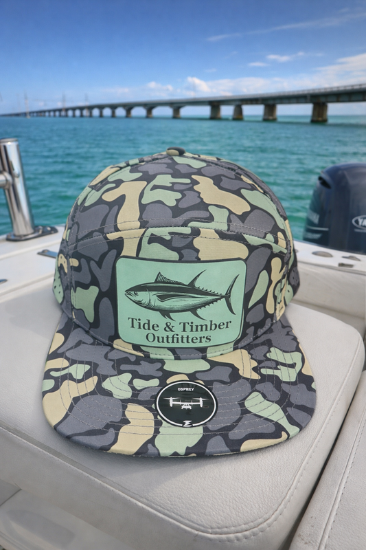 T&T performance Camo Teal Tuna hat
