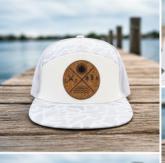 Coastal Camo Snapback Hat with Cork Patch – Tide & Timber Outfitters®