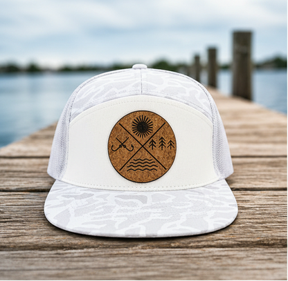 Coastal Camo Snapback Hat with Cork Patch – Tide & Timber Outfitters®