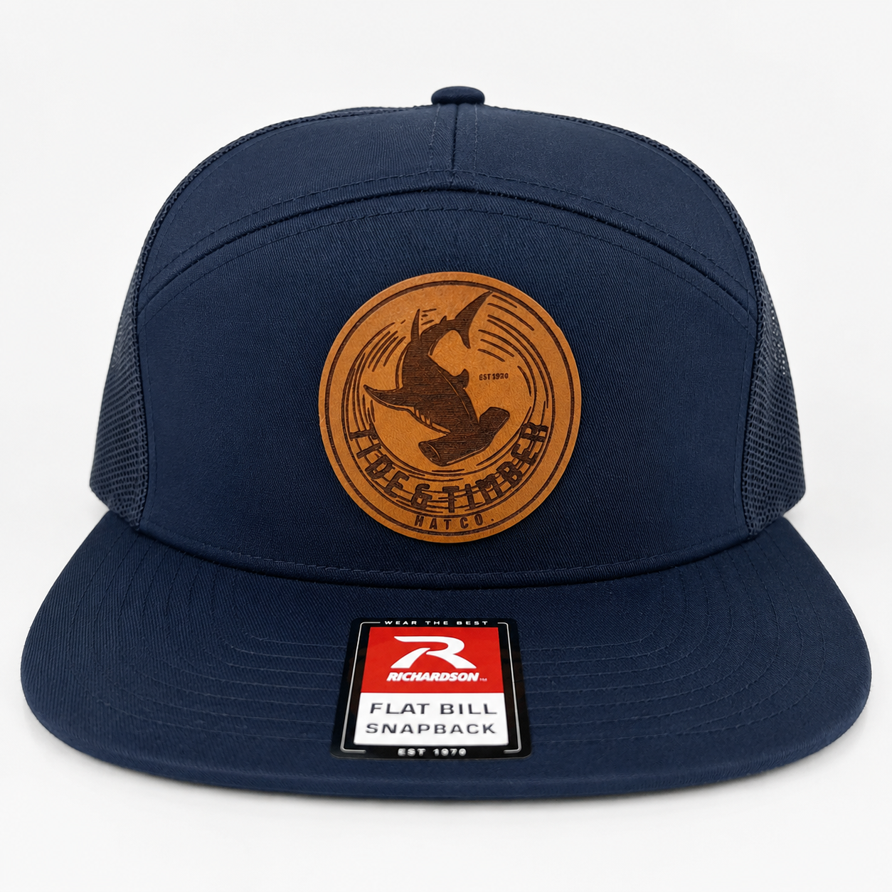 Navy T&T Hat Co. hammerhead Richardson flat bill