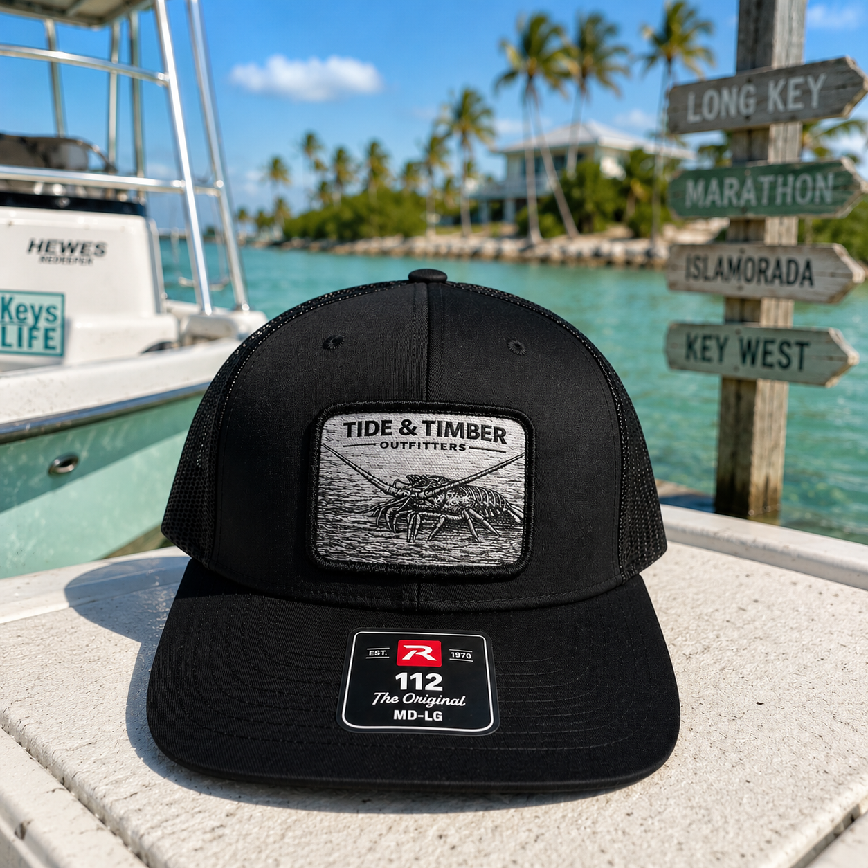 Tide & Timber Lobster Canvas Richardson 112 Patch Hat