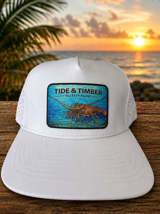 Tide & Timber Outfitters® Florida Lobster Performance Hat white
