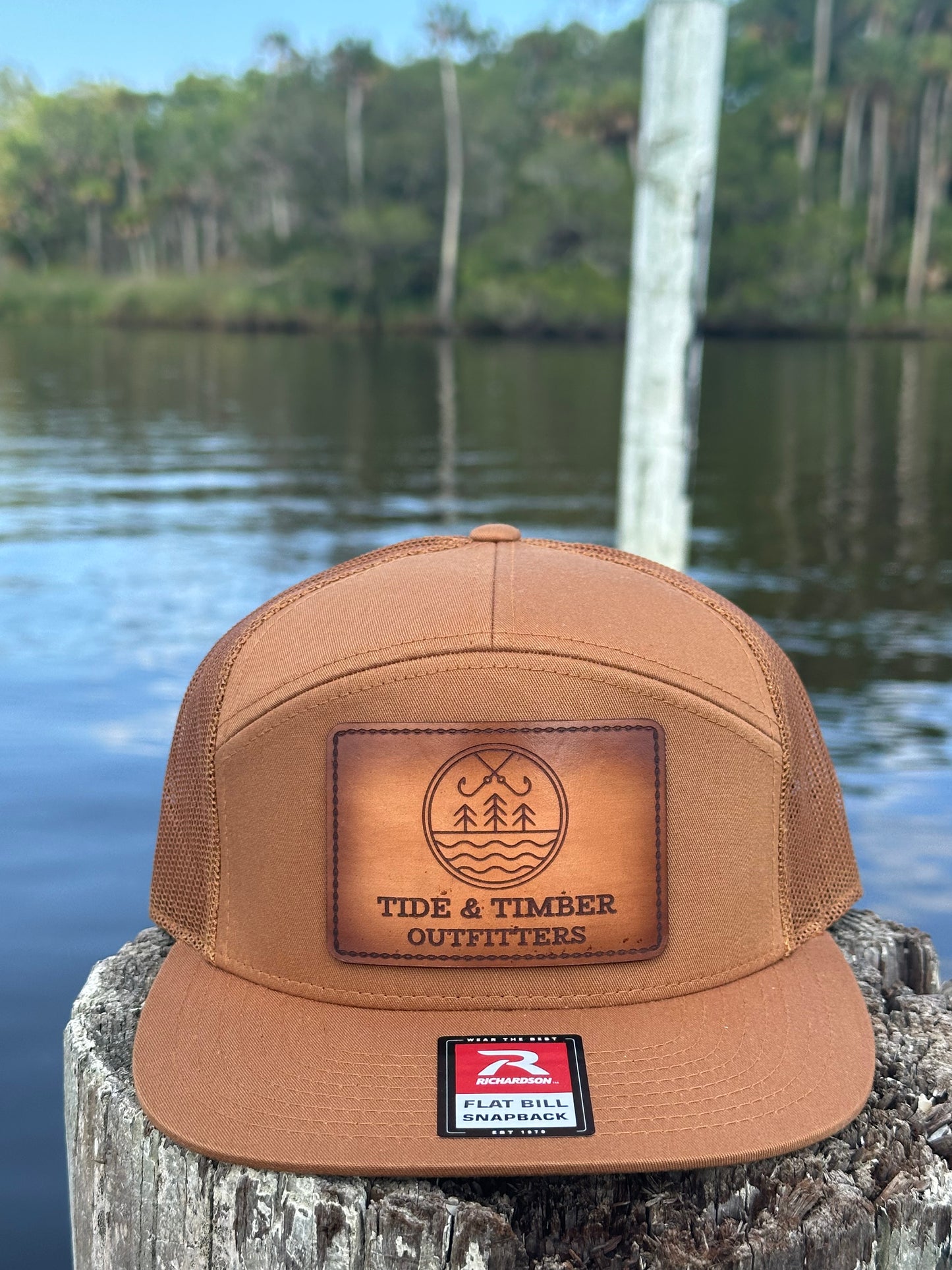 T&T Genuine Leather patch trucker hat