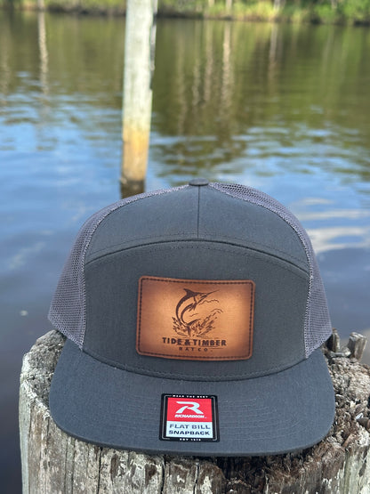T&T Marlin leather patch Flat bill