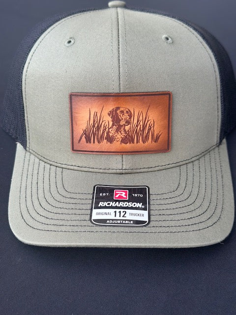 Hunting Dog leather patch hat